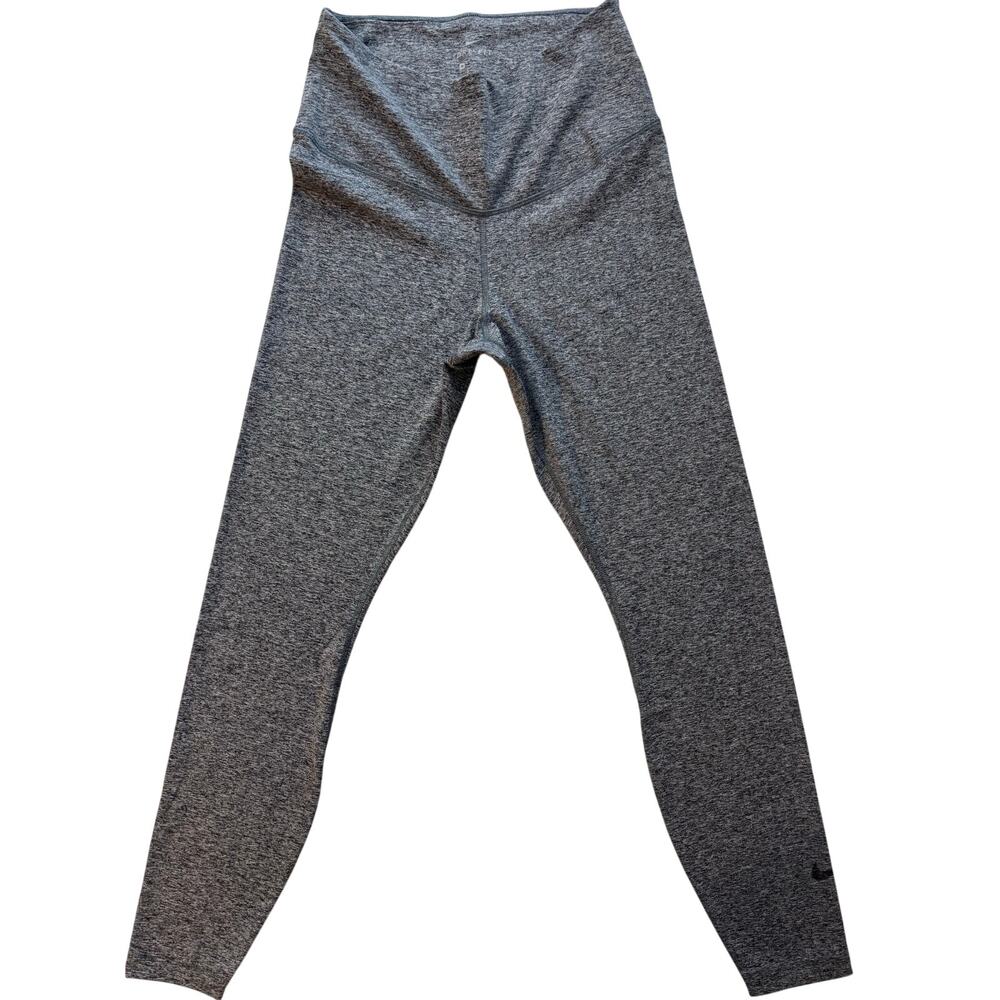 Ladies Medium Gray Nike Dri-Fit Workout Athletic Pants 7/8 Length Logo on Leg!!